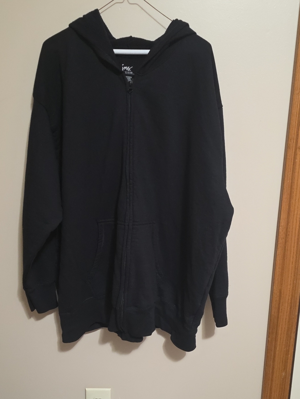 Just My Size Black Zip-Up Hoodie